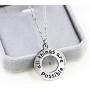 Uloveido All Things are Possible Mustard Seed Necklace Round Pendant Inspirational Quote Faith Jewelry Gifts for Women or Men Y968