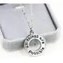 Uloveido All Things are Possible Mustard Seed Necklace Round Pendant Inspirational Quote Faith Jewelry Gifts for Women or Men Y968