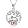 Origami Elephant Necklace Jewelry Gifts for Women Sterling Silver Mother Daughter Necklace for Mom Daughter (F-origami elephant necklace)