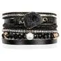 RIAH FASHION Bohemian Leatherette Wrap Multi Layer Statement Bracelet - Wrist Cuff Cubic Rhinestone, Sparkly Bead, Faux Druzy Crystal, Natural Stone Pearl RIAH FASHION Bohemian Leatherette Wrap Multi Layer Statement Bracelet - Wrist Cuff Cubic Rhinestone, Sparkly Bead, Faux Druzy Crystal, Natural Stone Pearl