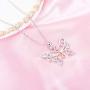 ACJNA 925 Sterling Silver Butterfly Celtic Infinity Pendant Necklace Jewelry Gift for Women Girls