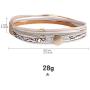 Bfiyi Leather Wrap Bracelet Prime Cuff Wristband Gold Tube Bracelet Multilayer Boho Bracelet for Women, Sister, Wife