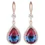 Jertom 14k Gold Plated Copper Teardrop Ab Stone Cubic Zirconia Rhinestone Crystal Hook Dangling Earrings for Women Girls Jertom 14k Gold Plated Copper Teardrop Ab Stone Cubic Zirconia Rhinestone Crystal Hook Dangling Earrings for Women Girls
