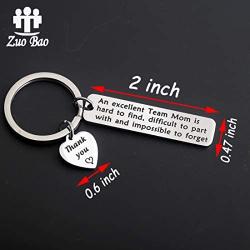 Zuo Bao Gift for Mom Teams Jewelry Team Mom Keychain an Excellent Team Mom is Hard to Find Keyring Thank You Gift for Coach Leader Mom