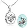 WINNICACA Sterling Silver Locket Necklaces Bee/Turtle/Butterfly Pendant Locket Jewelry Gifts for Women Teens Birthday WINNICACA Sterling Silver Locket Necklaces Bee/Turtle/Butterfly Pendant Locket Jewelry Gifts for Women Teens Birthday