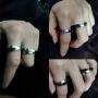 Topsteel Cross Ring for Men Women Stainless Steel Two-Tone 3mm Interlocked Rolling Couple X Rings, with Gift Box
