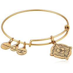 Alex and Ani Divine Guides Expandable Bangle Bracelet for Women, Jesus Engraved Charm, 2 to 3.5 in