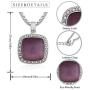 QYYGYLLR Contemporary Classic Stone Pendant Necklace Gifts for Women
