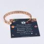 Whenever You Feel Overwhelmed Remember Whose Straighten Your Crown Bracelet, Engraved Inspirational Bracelets Personalized Gift for Mom, Daughter, Granddaughter, Sister, Best Friend, Women and Girls