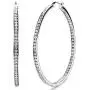 Sterling Silver Inside-Out Hoop Earrings with CZ
