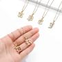IEFSHINY Old English Initial Necklace for Women, Dainty Gothic Letter Necklace Old English Jewelry 14k Gold Plated Tiny Letter Necklace Initial Necklace Gifts for Women