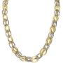 UNY Style Trendy Elegant Vintage Retro Unique Fashion style 2 Tone Double Twist Wire Link Women Short Chain Necklace