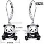 925 Sterling Silver Cute Animal Panda Cat Dangle Earrings Charm Jewelry Birthday Gift for Women Girls Teens 925 Sterling Silver Cute Animal Panda Cat Dangle Earrings Charm Jewelry Birthday Gift for Women Girls Teens