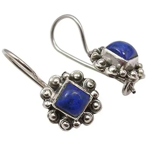 SilverStarJewel 925 Sterling Silver Lapis Lazuli Earrings 0.9'' Gemstone Gift SilverStarJewel 925 Sterling Silver Lapis Lazuli Earrings 0.9'' Gemstone Gift