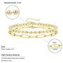 BOUTIQUELOVIN 14K Gold Plated Dainty Paperclip Link Chain Bracelet for Women Girls Layered Bead Bracelets