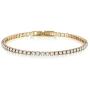 AOOVOO 14k White Plated Tennis Bracelet with Sparkling 5A Cubic Zirconia Bracelet for Women, Classic Tennis Bracelet 7.5 Inch | Bracelets for Girls, 3mm CZ