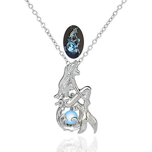 Mermaid Luminous Pendant Necklace for Women Teen Girl Gift Jewelry