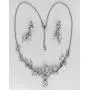 Faship Gorgeous CZ Crystal Floral Necklace Earrings Set Faship Gorgeous CZ Crystal Floral Necklace Earrings Set