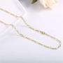 JAYUMO 14k Gold Plated Figaro Chain Necklace for Women, 3mm Figaro Link Choker Necklace for Women Girls Jewelry Gift, 16 Inch/18 Inch Length