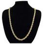 Gold Rope Chain 5mm, 20x More Real 24K, Diamond Cut For Men & Women Premium Fashion Jewelry Necklaces Over Semi Precious Bronze, Classic, 16-30 Inches USA made!