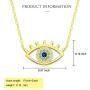 Evil Eye Necklace with 925 Sterling Silver Inside Rose Gold White Gold 14K Gold Plated Good Luck Pendant Necklace Cute Blue Sparkling CZ Cubic Zirconia Jewelry Gift for Woman Girls