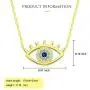 Evil Eye Necklace with 925 Sterling Silver Inside Rose Gold White Gold 14K Gold Plated Good Luck Pendant Necklace Cute Blue Sparkling CZ Cubic Zirconia Jewelry Gift for Woman Girls