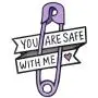 ROSTIVO Enamel Pins for Backpacks Funny Aesthetic Pin for Men Women Boys and Girls You are Safe with Me