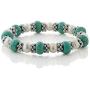 Gem Stone King 18 Inch Simulated Turquoise Howlite and Cultured Freshwater Pearl and Spacers Necklace + Earrings