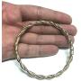 14k Yellow Gold Twisted Womens Bangle Bracelet, 8''