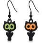 Cute Owl Bird Hook Earrings Halloween Christmas Earrings Gifs Delicate Fashion Black Owl Hook Dangle Tassel Drop Earring Animal Owl Lovers Jewelry Christmas Gifs for Women