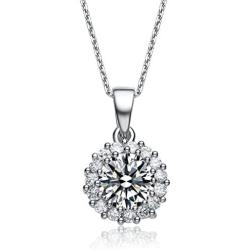 LUX AND GLAM Round-Cut Cubic Zirconia Halo Collection Stud Earring, Drop Earrings, Pendant Necklace, Necklace and Earring Jewelry Sets
