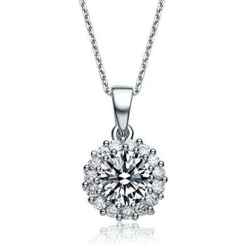 LUX AND GLAM Round-Cut Cubic Zirconia Halo Collection Stud Earring, Drop Earrings, Pendant Necklace, Necklace and Earring Jewelry Sets