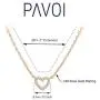PAVOI 14K Gold Plated Heart Pendant | Layered Necklaces | Gold Necklaces for Women | 18'' Length with a 2'' Extension PAVOI 14K Gold Plated Heart Pendant | Layered Necklaces | Gold Necklaces for Women | 18'' Length with a 2'' Extension