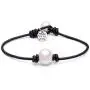 Cultured Freshwater Single Pearl Bracelet Handmade Genuine Leather Wrap Bracelet with Charm Jewelry 7.8