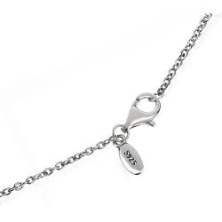 Ollia Jewelry 925 Sterling Silver 1.5mm Adjustable Rolo Chain Necklace with Lobster Claw Clasp Fit European Style Beads and Charms