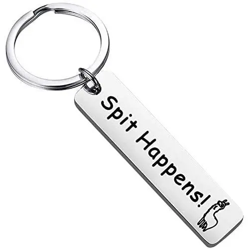 BEKECH Spit Happens Alpaca Keychain Funny Llama Jewelry Alpaca Themed Stainless Steel Keychain Cute Llama Gifts Mama Llama Gift for Alpaca Lovers Animal Jewelry Gift for Friends BEKECH Spit Happens Alpaca Keychain Funny Llama Jewelry Alpaca Themed Stainless Steel Keychain Cute Llama Gifts Mama Llama Gift for Alpaca Lovers Animal Jewelry Gift for Friends