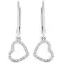 Dazzlingrock Collection 0.05 Carat (ctw) Round White Diamond Ladies Heart Dangle Earrings, Available in 10K/14K/18K Gold & 925 Sterling Silver Dazzlingrock Collection 0.05 Carat (ctw) Round White Diamond Ladies Heart Dangle Earrings, Available in 10K/14K/18K Gold & 925 Sterling Silver