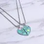 MJartoria BFF Necklaces for 2-Split Heart Green Cute Pendant Best Friends Forever Friendship Best Friends Necklaces for Girls, Sisters MJartoria BFF Necklaces for 2-Split Heart Green Cute Pendant Best Friends Forever Friendship Best Friends Necklaces for Girls, Sisters