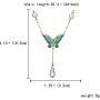 MIXIA Colorful Animal Butterfly Jewelry Set Enamel Insect Earrings Necklace Pendant Sets Teardrop Pearls for Women Wedding Party