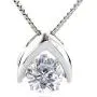 Omega Dancing Stone Necklace Sterling Silver & Swarovski CZ with 0.8mm 22'' Adj Box Chain Omega Dancing Stone Necklace Sterling Silver & Swarovski CZ with 0.8mm 22'' Adj Box Chain