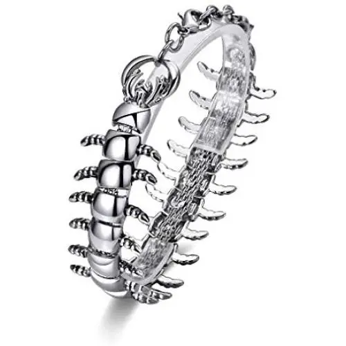 Womens Punk Centipede Stainless Steel Bracelet for Women Bracelets & Bangles Charms Bracelets Men Pulseira Jewelry Gift Womens Punk Centipede Stainless Steel Bracelet for Women Bracelets & Bangles Charms Bracelets Men Pulseira Jewelry Gift