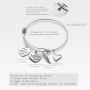 Memorial Bracelet in Memory of Dad Mom Sympathy Gift A Piece of My Heart Lives in Heaven Loss Jewelry for Her