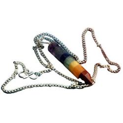 Opulence 7 Chakra Stones Necklace Gemstone Pendant Necklace Reiki Aura Cleansing Meditation Energy Healing Crystal Divination Pendant for Mens, Women Girls