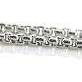 GFDGG 3mm Stainless Steel Square Rolo Chain Necklace Round Box Necklace for Men Women Jewelry,Silver Chains with Lobster Clasp 20-30 Inch