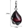 Cherry Amber Sterling Silver Earrings Pendant Necklace Set Chain 18''