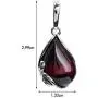 Cherry Amber Sterling Silver Earrings Pendant Necklace Set Chain 18'' Cherry Amber Sterling Silver Earrings Pendant Necklace Set Chain 18''