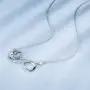 Van Chloe Infinity Heart Necklace for Women 925 Sterling Silver Love Pendant Necklace White Gold Plated CZ Diamond Gift for Women Girls Valentines Day Mothers Day