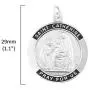 Saint Catherine of Siena Round Shape Pendant in 925 Sterling Silver Saint Catherine of Siena Round Shape Pendant in 925 Sterling Silver