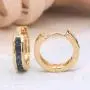 Dazzlingrock Collection Round Blue Sapphire Ladies Mens Unisex Huggie Hoop Earrings