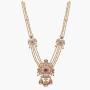 Tarinika Myra Gold-Plated Indian Jewelry Set with Long Necklace and Earrings - White Red Green